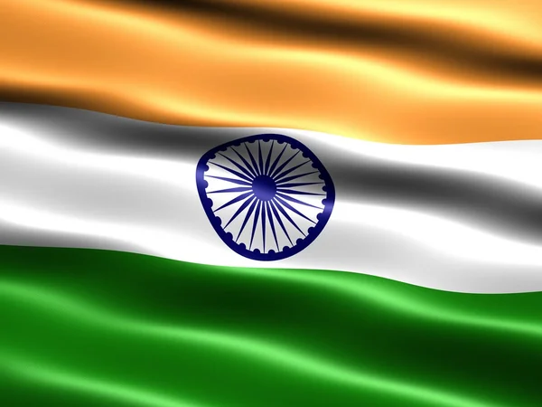Indiens flagga — Stockfoto