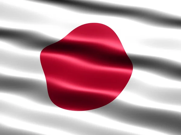 Japans flagga — Stockfoto