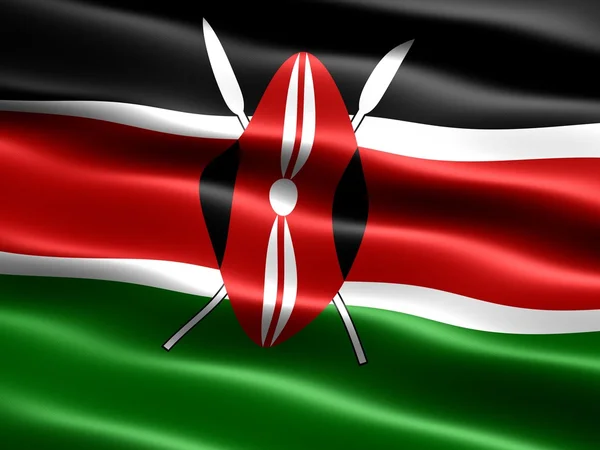 Flagge von Kenia — Stockfoto