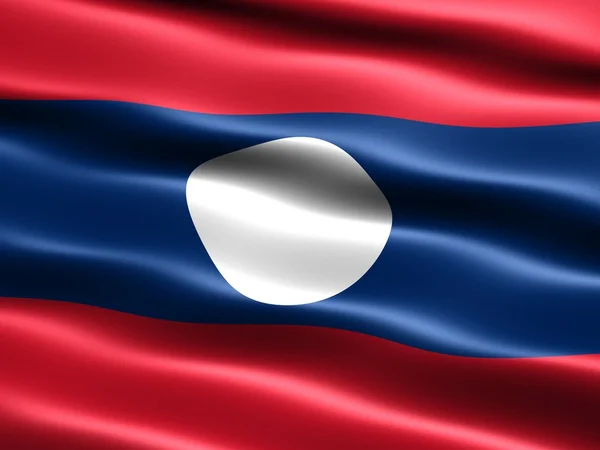 Flagge von Laos — Stockfoto