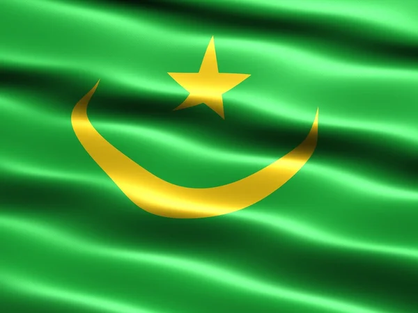 毛里塔尼亚的旗子 — 图库照片