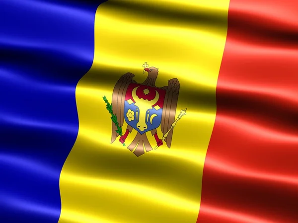 Vlajka Moldavské — Stock fotografie