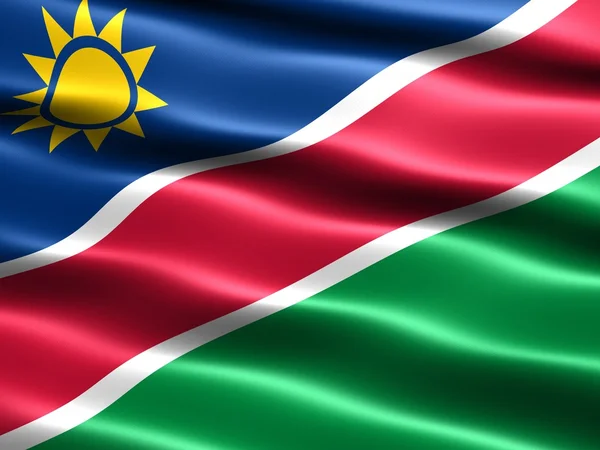 Flaga namibi, ilustracja cg — Zdjęcie stockowe
