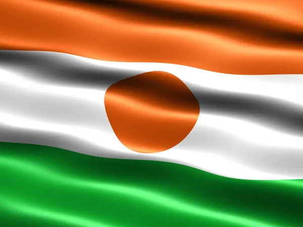 国旗的尼日尔 — 图库照片