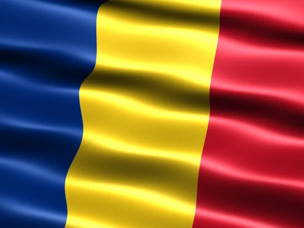 Rumunská vlajka — Stock fotografie