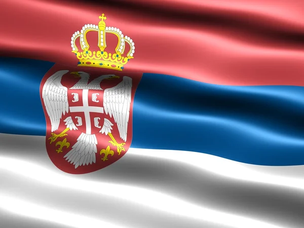 Bandiera della Serbia — Foto Stock