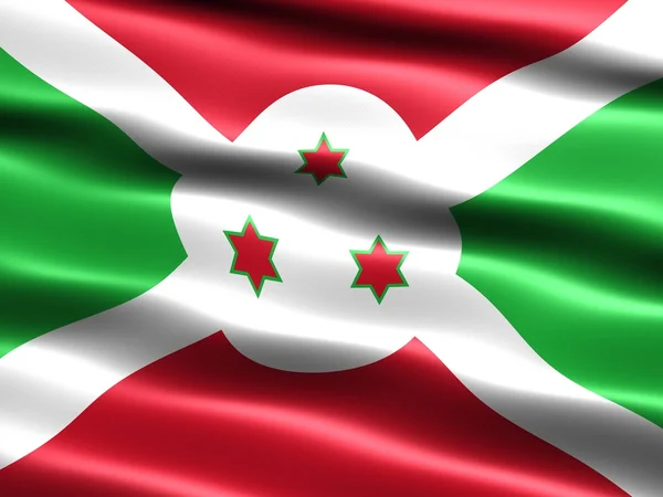 Vlag van burundi Stockafbeelding