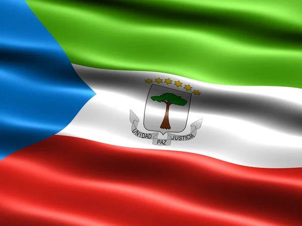 Ekvatorialguineas flagg Royaltyfria Stockfoton