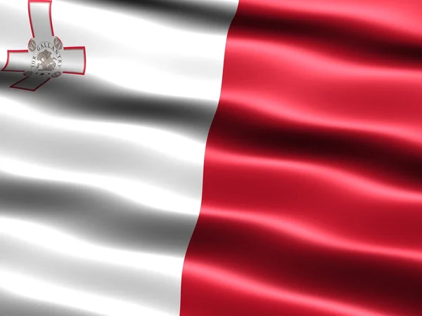 Maltas flagga Royaltyfria Stockfoton