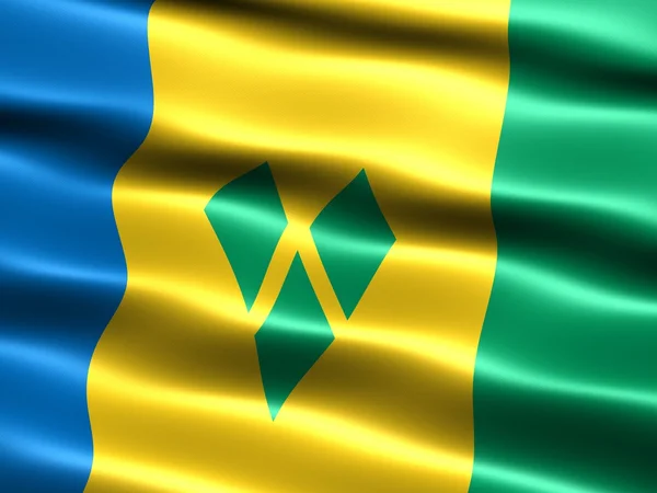 Flagga st. vincent och Grenadinerna Royaltyfria Stockbilder