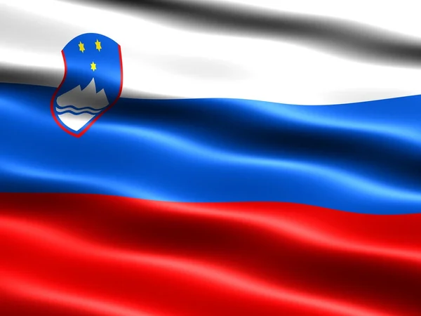 Flaga Słowenii — Zdjęcie stockowe