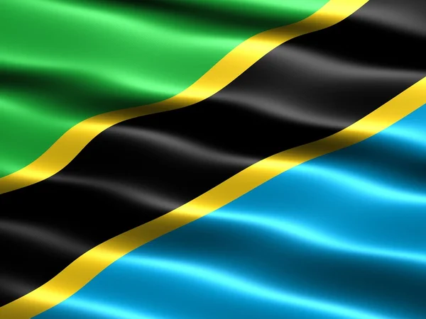 Vlag van tanzania — Stockfoto