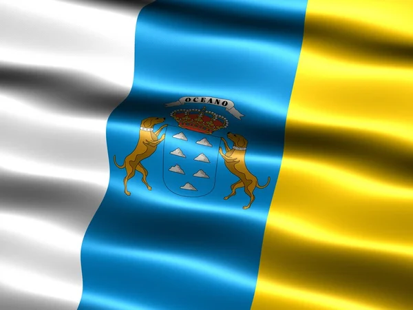Vlag van de Canarische eilanden — Stockfoto