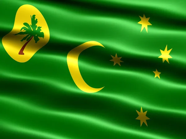 Vlajka kokosových ostrovů — Stock fotografie