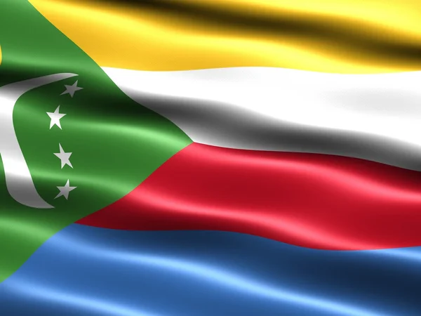 Komorská vlajka — Stock fotografie