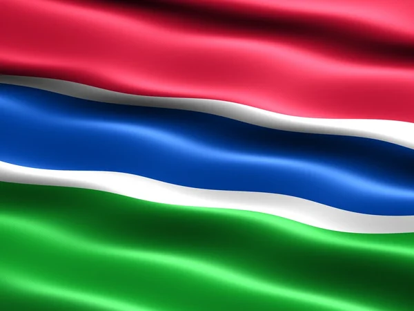 Flagge von Gambia — Stockfoto