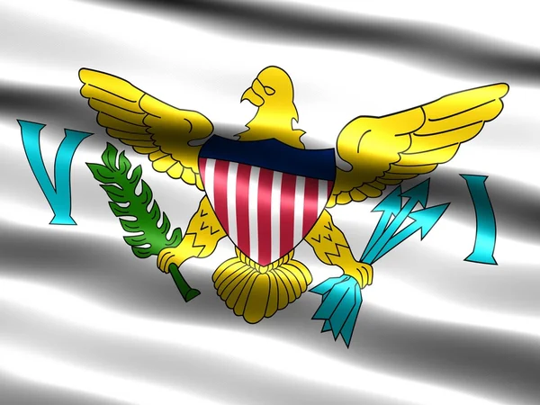 Flaga Wysp Dziewiczych Stanów Zjednoczonych — Zdjęcie stockowe