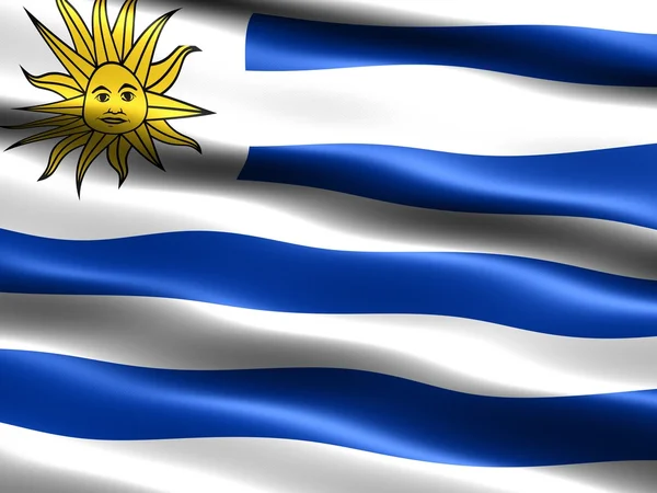 Прапор Уругваю — стокове фото
