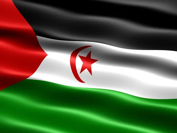 Vlajka Západní Sahary — Stock fotografie