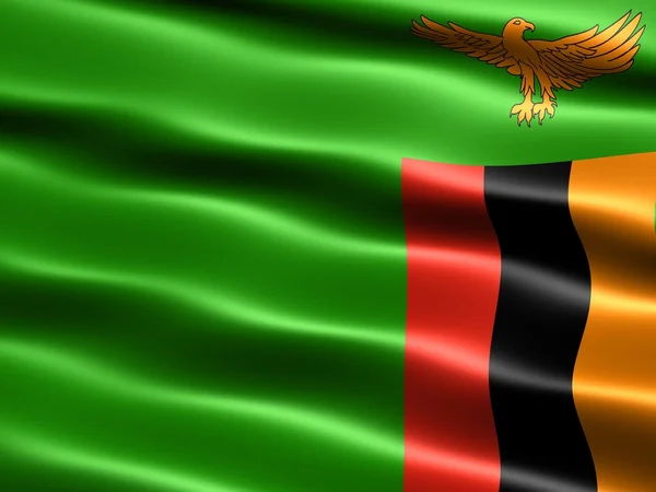 Vlag van zambia — Stockfoto