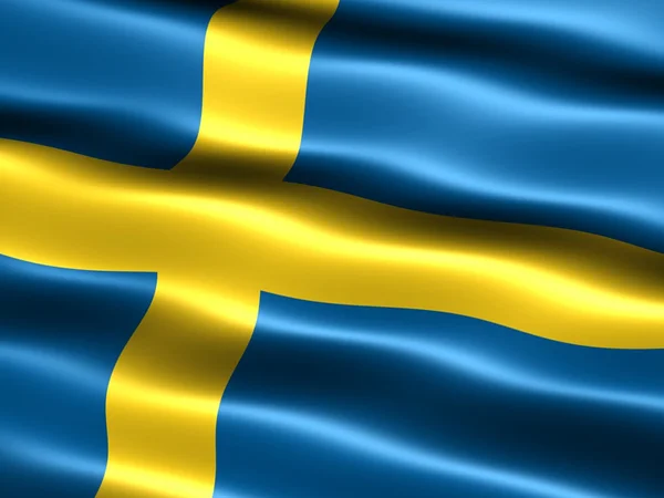スウェーデンの旗 ストック写真