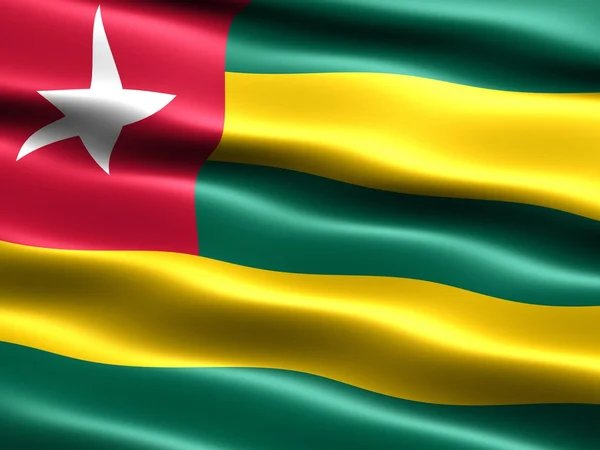 Togo Cumhuriyeti bayrağı - Stok İmaj