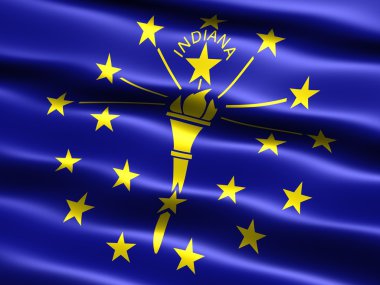 Flag of the state of Indiana clipart