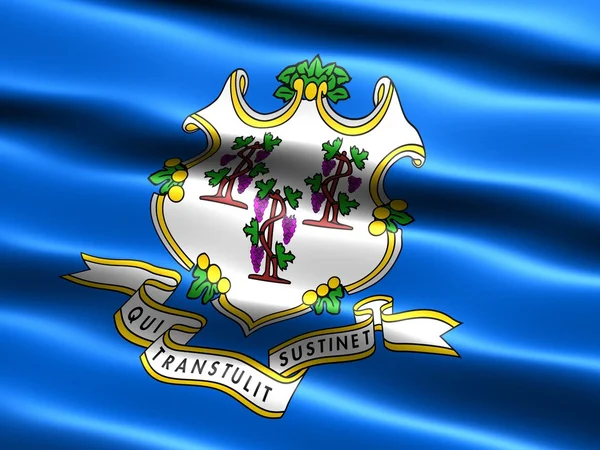 Flagge des Bundesstaates Connecticut — Stockfoto