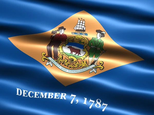 Флаг штата Делавэр — стоковое фото