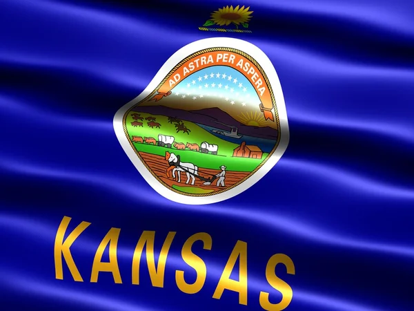 Флаг штата Канзас — стоковое фото