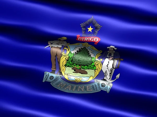 Flagge des Bundesstaates Maine — Stockfoto