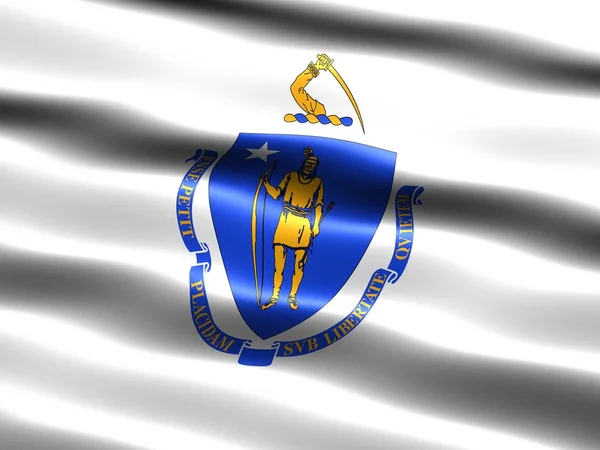 Σημαία της πολιτείας της Μασσαχουσέτης — Φωτογραφία Αρχείου