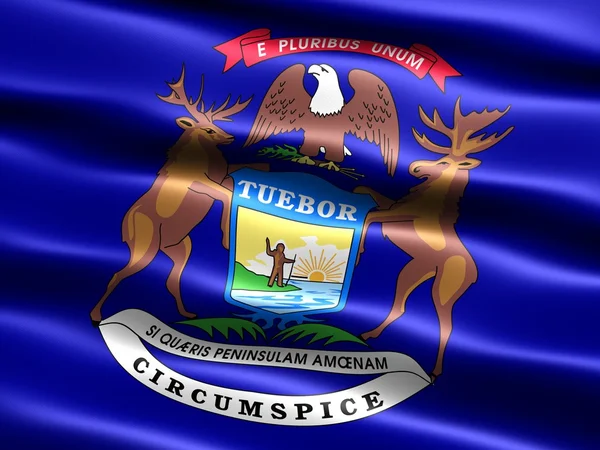Σημαία του κράτους του michigan — Φωτογραφία Αρχείου