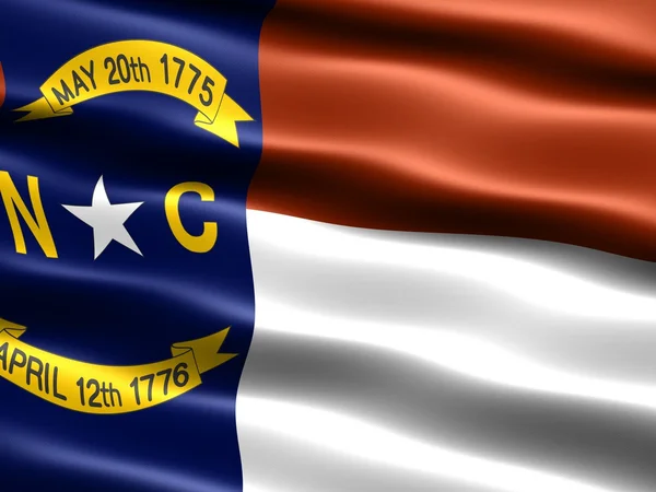 Flaggan av delstaten north carolina — Stockfoto