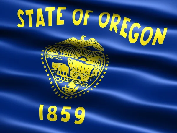 Флаг штата Орегон — стоковое фото