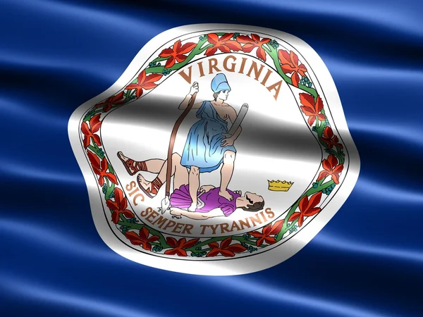 Flagge des Bundesstaates virginia — Stockfoto