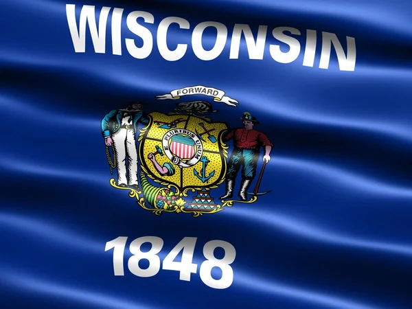Bandeira do estado de Wisconsin — Fotografia de Stock