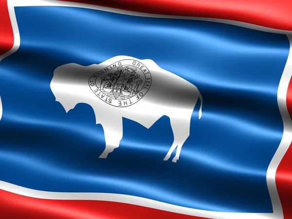 Flagga i delstaten Wyoming, USA — Stockfoto