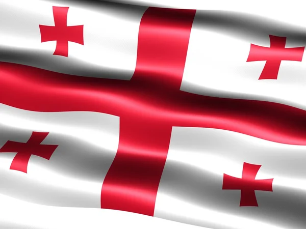 Flagge von Georgien — Stockfoto