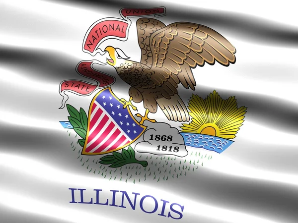 Illinois eyalet bayrağı Stok Resim