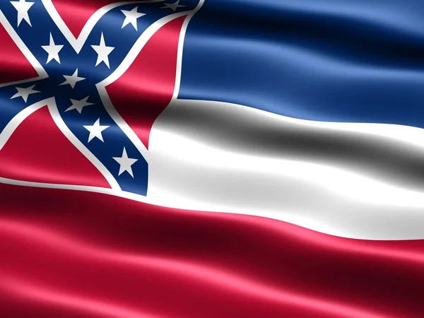 Bandeira do estado do Mississippi Fotografias De Stock Royalty-Free