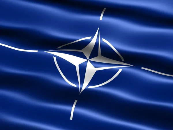 Flagge der Nato Stockbild