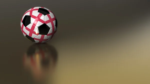 Inghilterra pallone da calcio su metallo dorato — Foto Stock