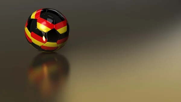 Balón de fútbol de Alemania en metal dorado — Foto de Stock