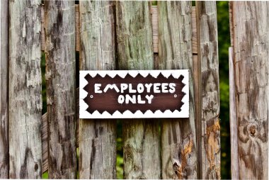 Employees Only Sign clipart