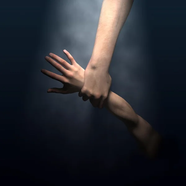 Божа рука збереження людина — стокове фото