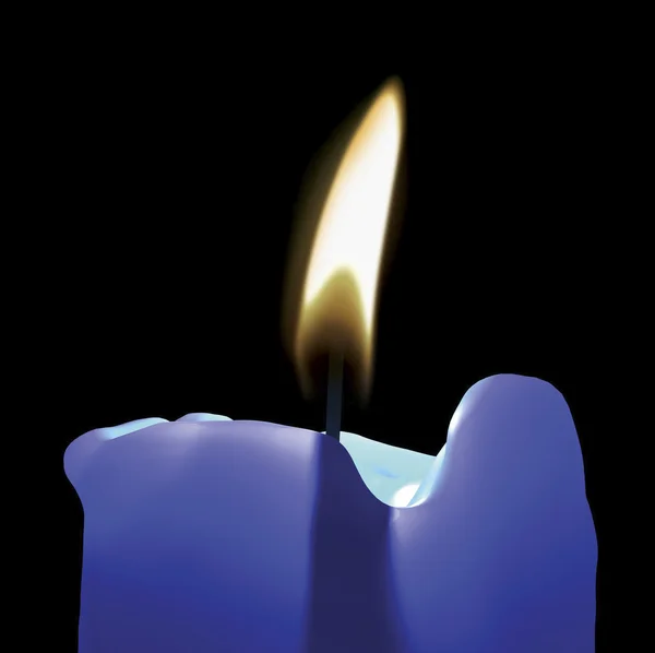 Blaue Kerze — Stockfoto