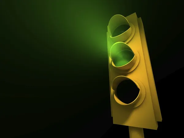 交通灯-绿色光 — 图库照片