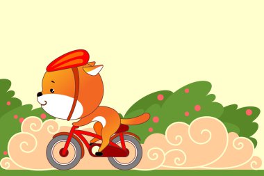 On bike clipart