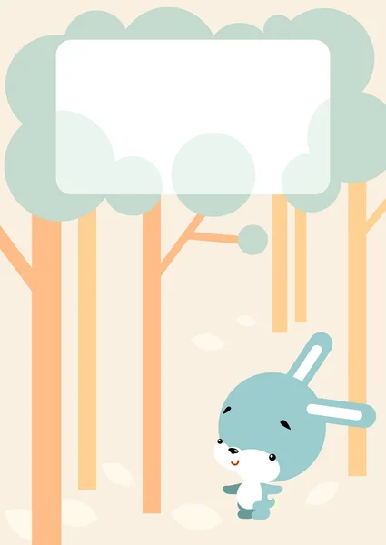 Lapin dans la forêt — Image vectorielle